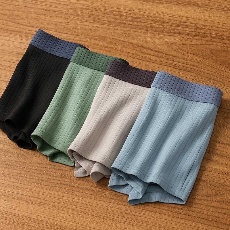 Men's Pure Cotton Antibacterial Underwear (Set of 4)