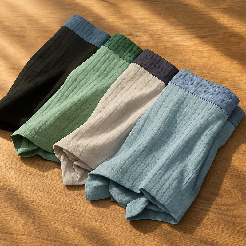 Men's Pure Cotton Antibacterial Underwear (Set of 4) - Image 11