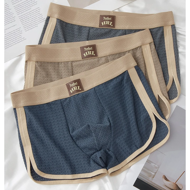 Premium Belted Solid Mesh Boxer Shorts (Set of 3) - Image 10