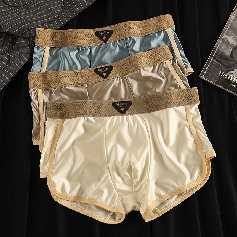 Luxury Ice Silk Satin Boxers (Set of 3)