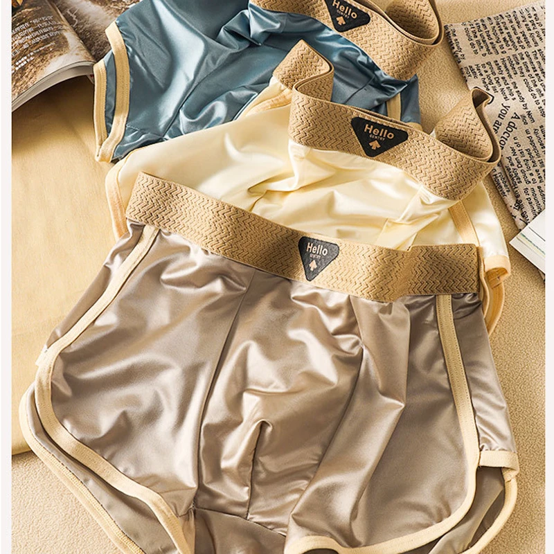 Luxury Ice Silk Satin Boxers (Set of 3) - Image 5
