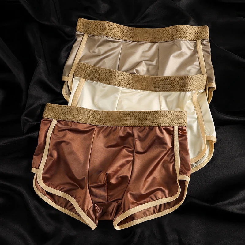 Luxury Ice Silk Satin Boxers (Set of 3) - Image 7