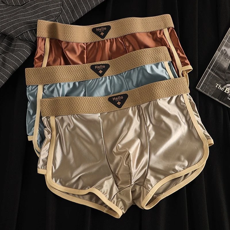 Luxury Ice Silk Satin Boxers (Set of 3) - Image 10