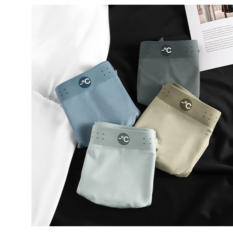 Antibacterial Ice Silk Seamless Boxers (Set of 4) - Image 6