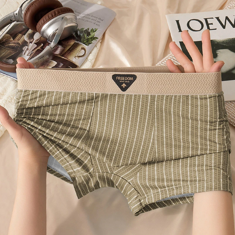 Breathable Cool Stripe Ice Silk Underwear (Set of 4) - Image 5