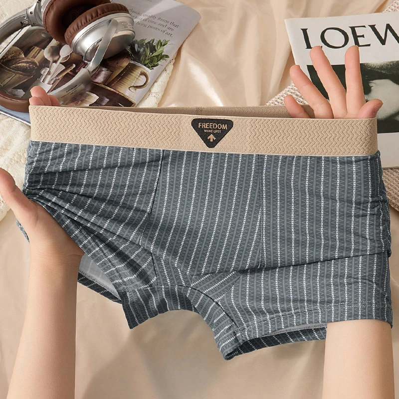 Breathable Cool Stripe Ice Silk Underwear (Set of 4) - Image 6