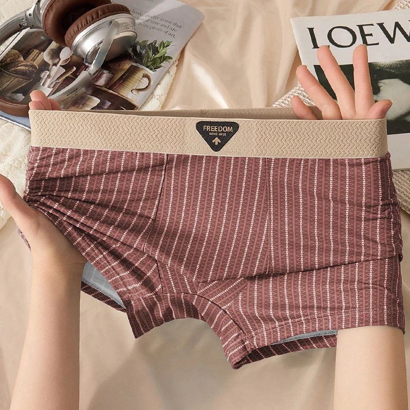 Breathable Cool Stripe Ice Silk Underwear (Set of 4) - Image 10