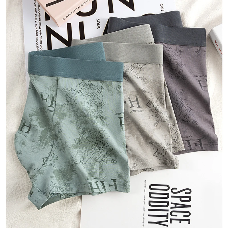 Stylish Trendy FH Print Cotton Boxers (Set of 4)