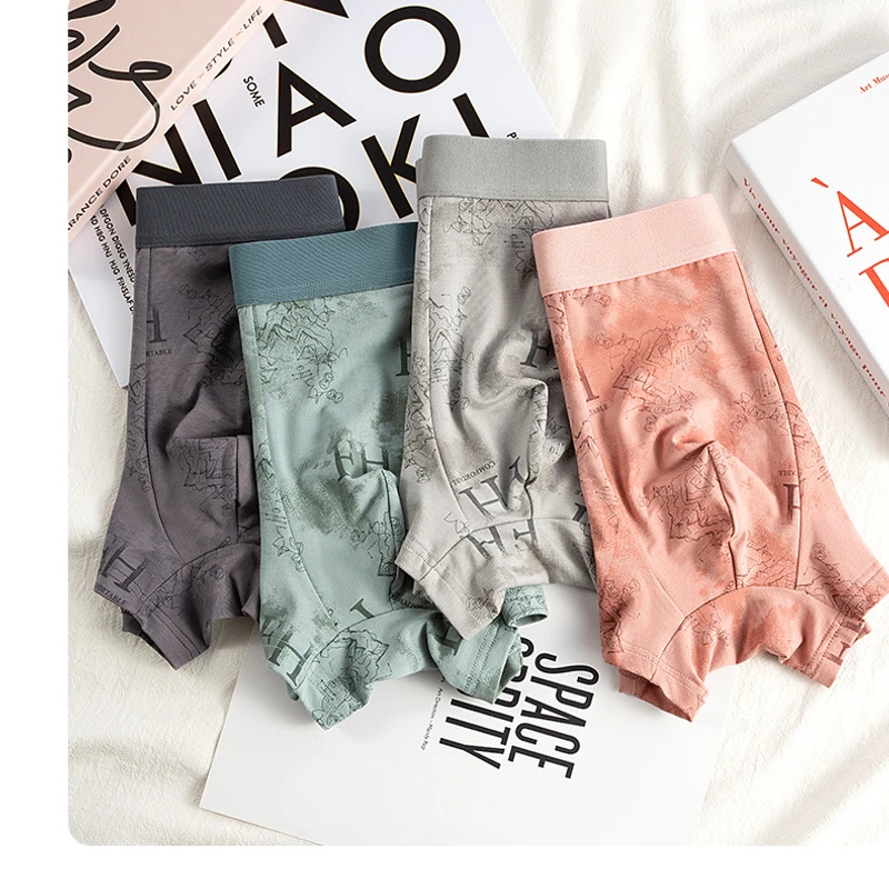 Stylish Trendy FH Print Cotton Boxers (Set of 4) - Image 4