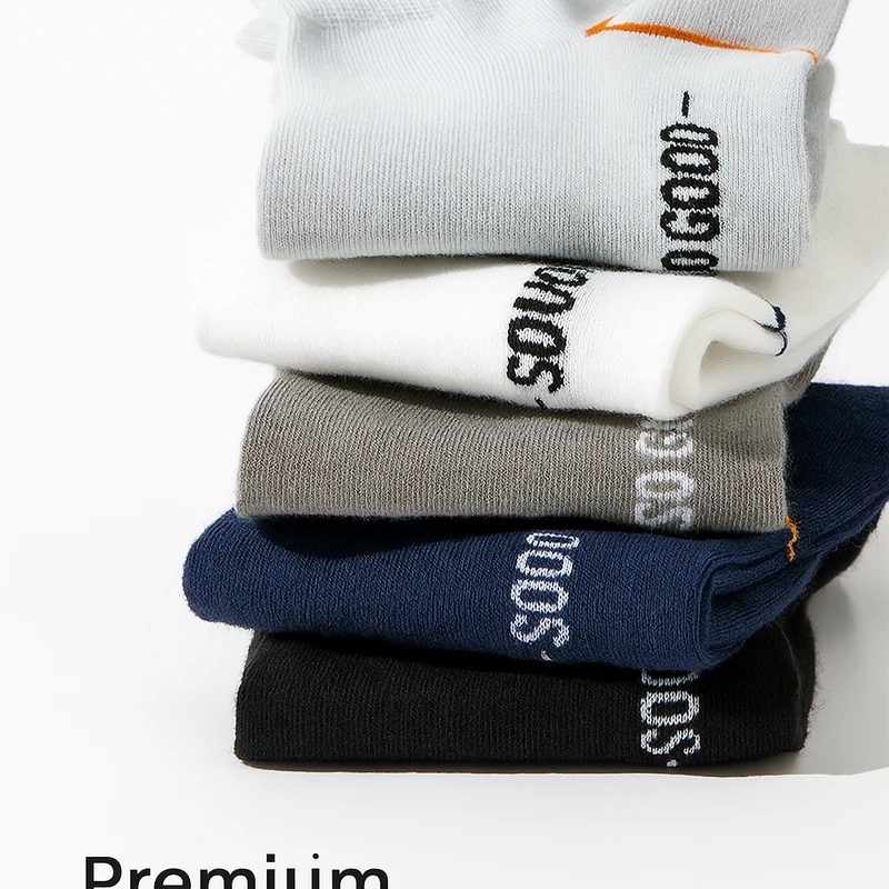 Classic Stripe Comfort Fit Cotton Socks (Set of 5) - Image 4