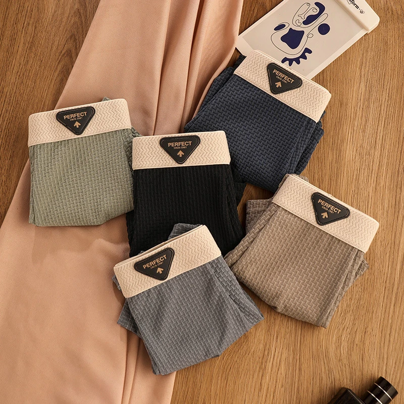 Breathable Antibacterial Ice Silk Boxer Briefs (Set of 3) - Image 4