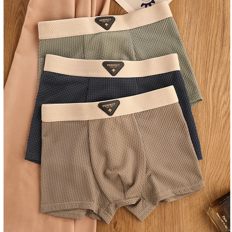 Breathable Antibacterial Ice Silk Boxer Briefs (Set of 3) - Image 5