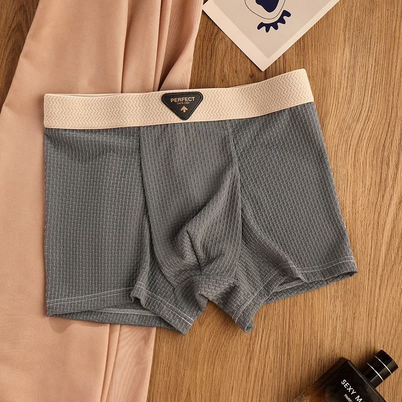 Breathable Antibacterial Ice Silk Boxer Briefs (Set of 3) - Image 6