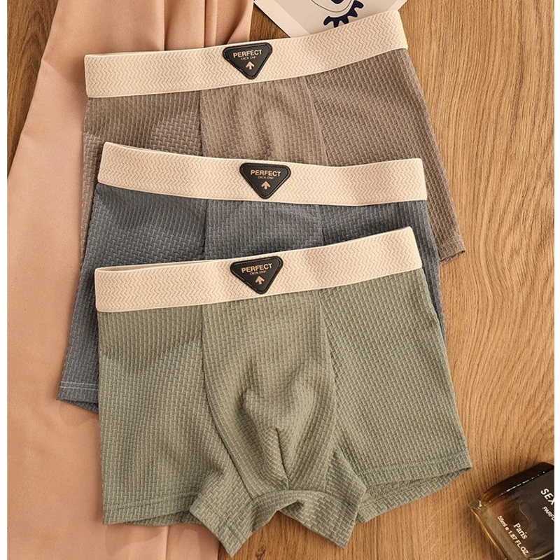 Breathable Antibacterial Ice Silk Boxer Briefs (Set of 3) - Image 11