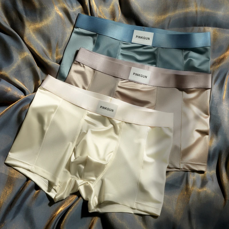 Luxury Shine Mesh Ice Silk Underwear (Set of 4) - Image 5