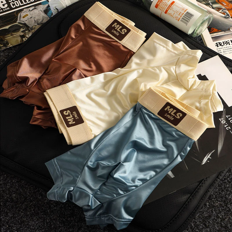 Silky Satin Luxury Ice Silk Boxers (Set of 4) - Image 5