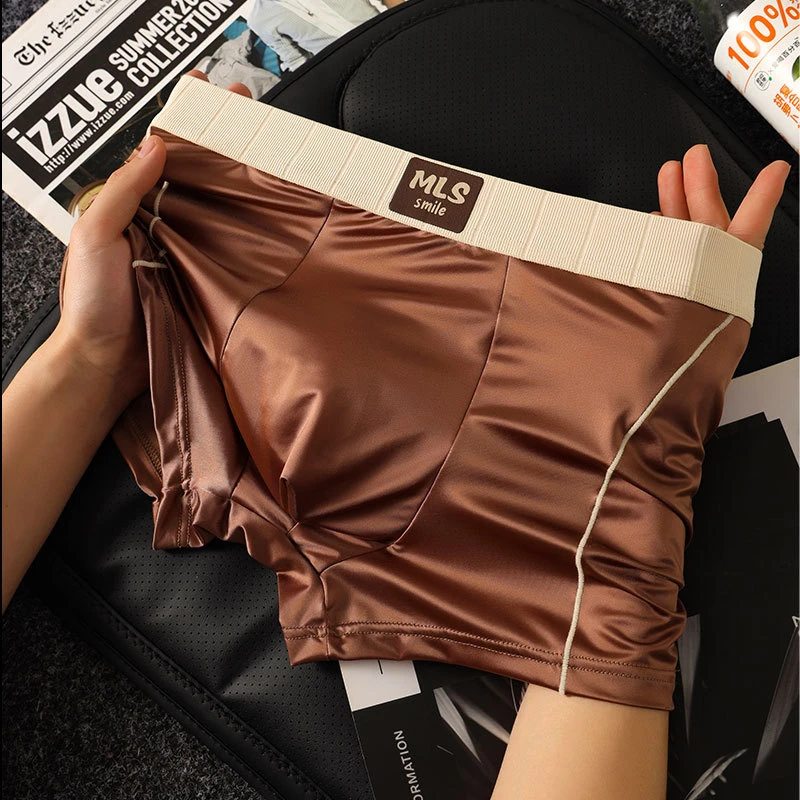 Silky Satin Luxury Ice Silk Boxers (Set of 4) - Image 6