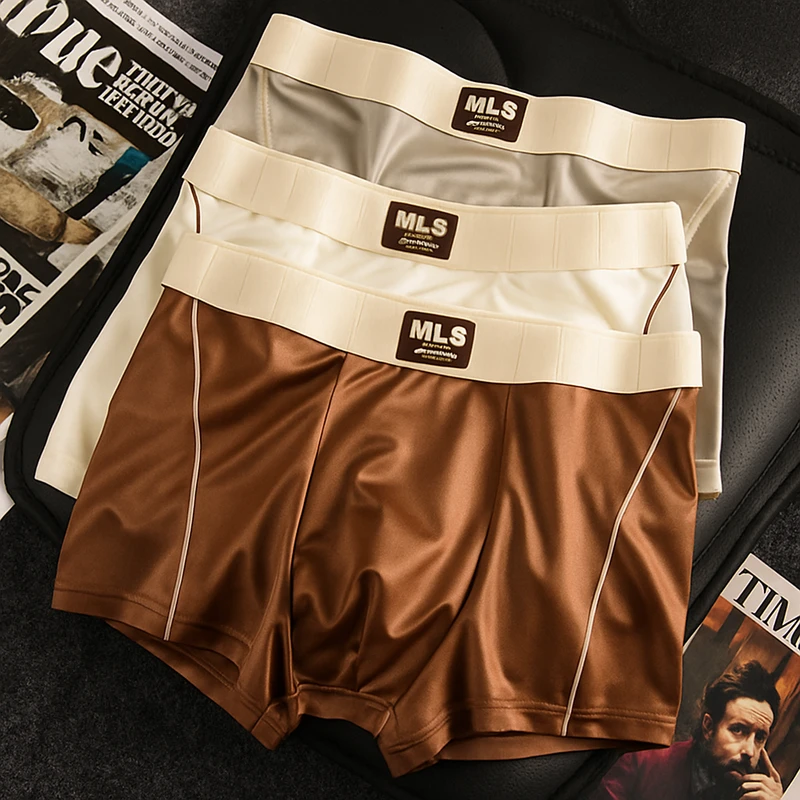 Silky Satin Luxury Ice Silk Boxers (Set of 4) - Image 9