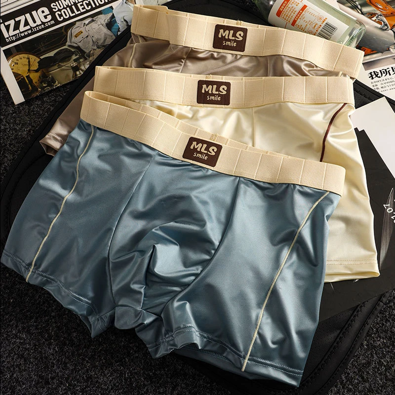 Silky Satin Luxury Ice Silk Boxers (Set of 4) - Image 11