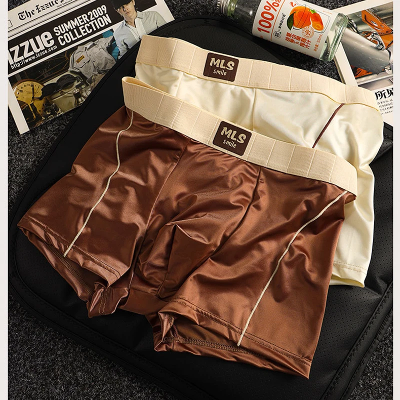 Silky Satin Luxury Ice Silk Boxers (Set of 4) - Image 10