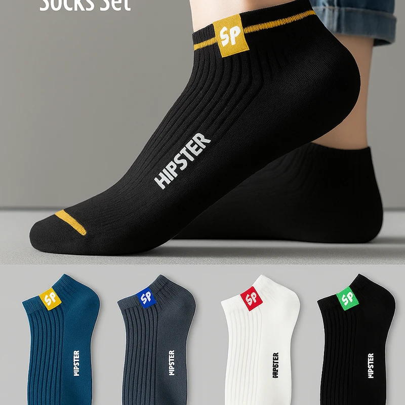 UrbanCore Cotton Comfort Socks (Set of 5) - Image 3