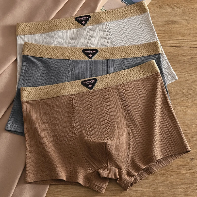 Pure Cotton Jacquard Boxer Briefs (Set of 4) - Image 3