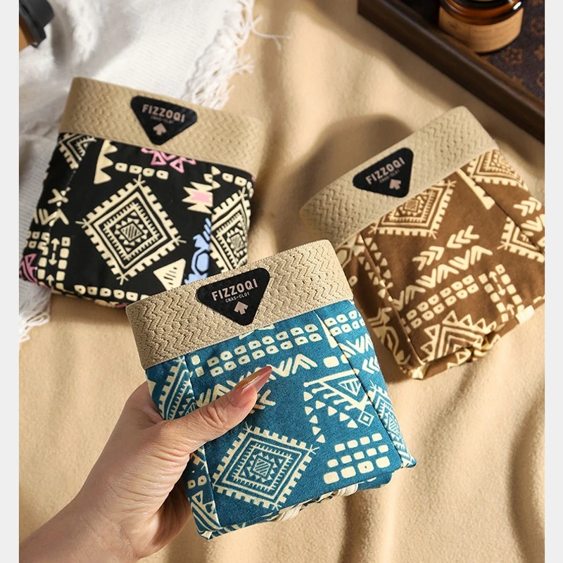 Vintage Ethnic Breathable Cotton Boxer (Set of 3)