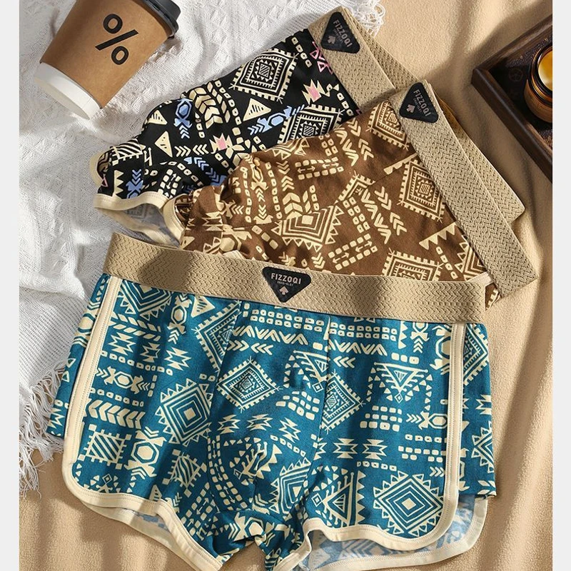 Vintage Ethnic Breathable Cotton Boxer (Set of 3) - Image 8