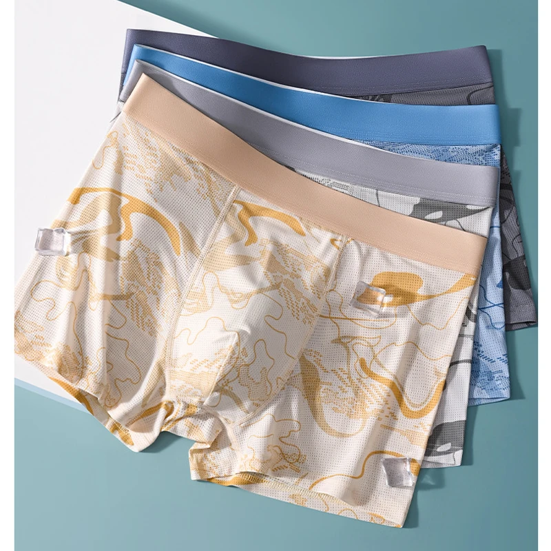 Premium Ice Silk Antibacterial Boxer Briefs (Set of 4) - Image 8