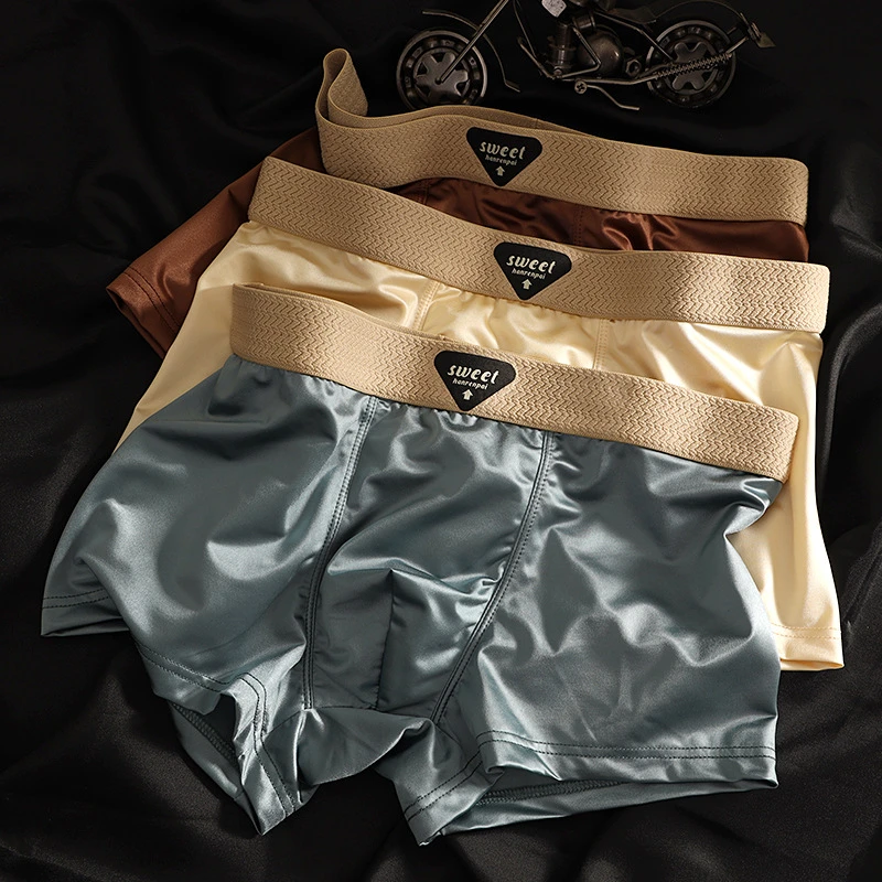 Luxury Cool Touch Satin Ice Silk Men’s Underwear (Set of 4)