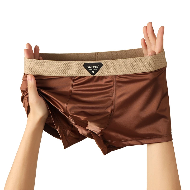 Luxury Cool Touch Satin Ice Silk Men’s Underwear (Set of 4) - Image 5