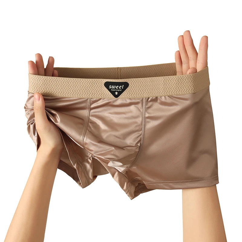 Luxury Cool Touch Satin Ice Silk Men’s Underwear (Set of 4) - Image 7