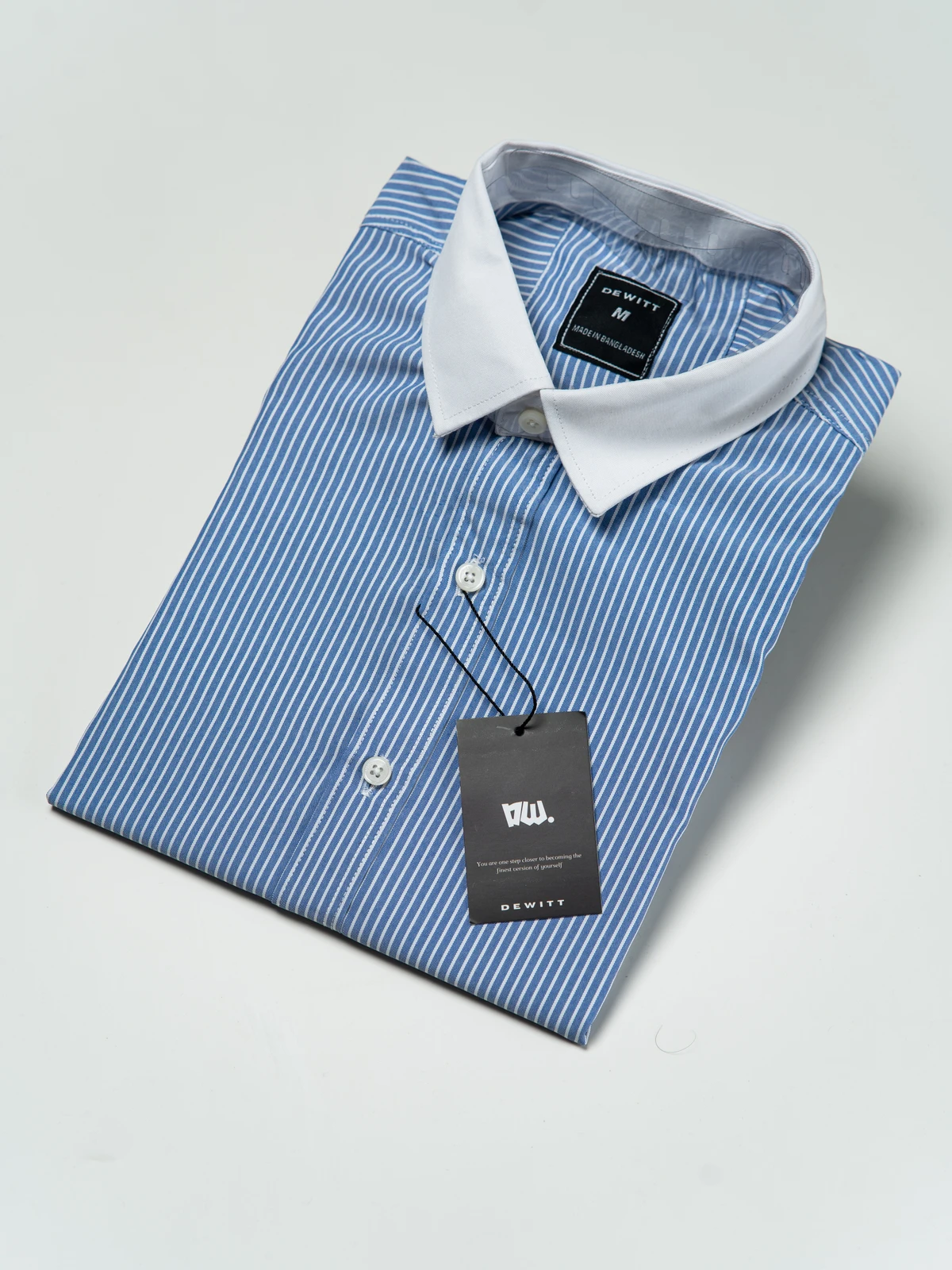 Blue Linen Contrast Collar - Image 3