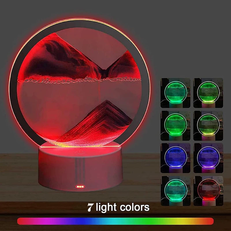 3D Hourglass with RGB Light