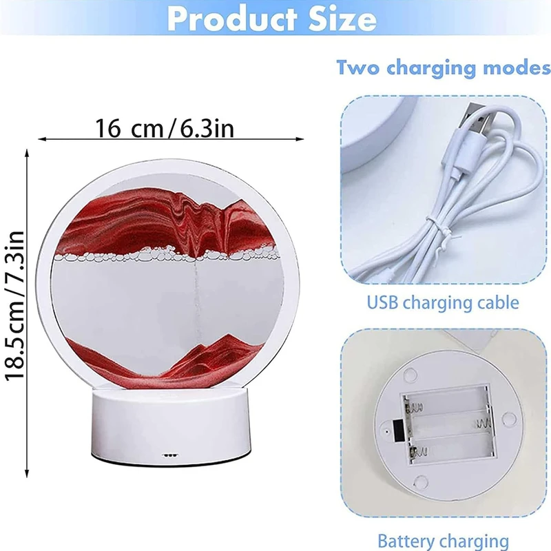 3D Hourglass with RGB Light - Image 4
