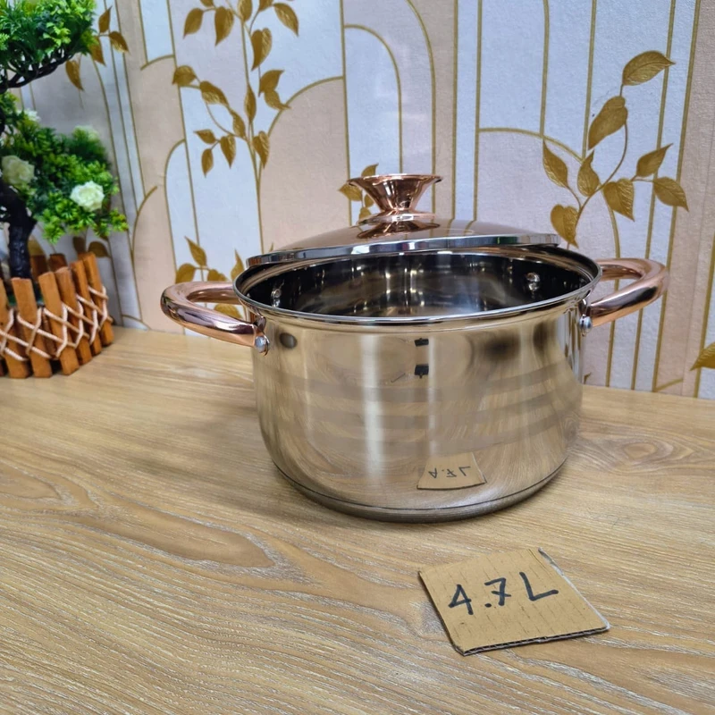Premium Stainless Steel Cooking Pot with Glass Lid (4.7L / 6.1L / 7.6L) – Kaisa Villa - Image 6