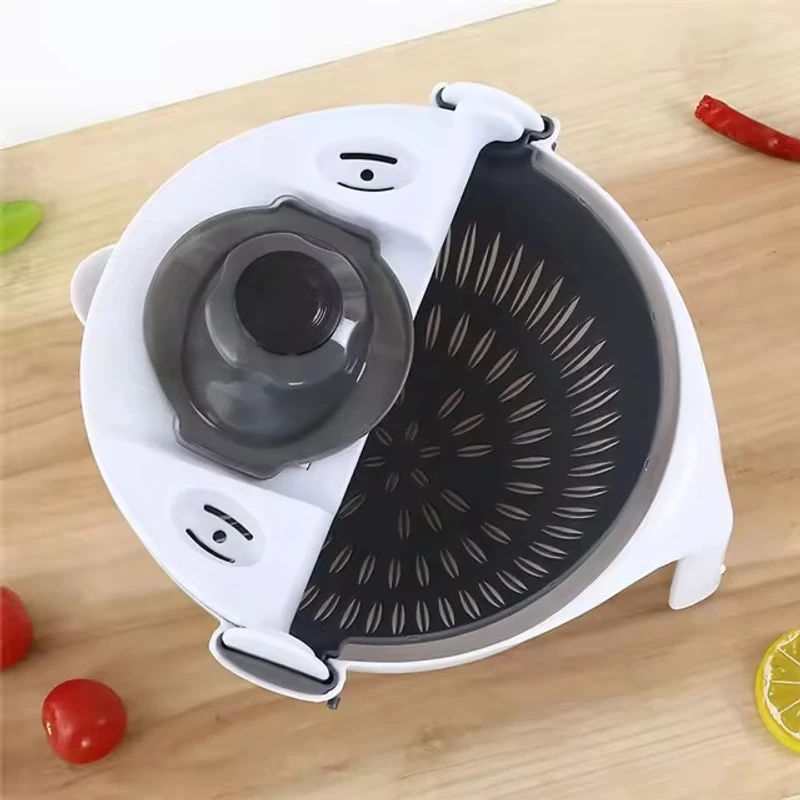 9-in-1 Multifunctional Vegetable Slicer with Drain Basket & Grater Blades - Image 3