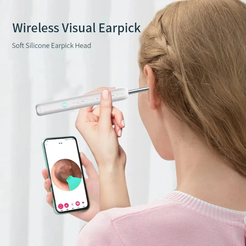 Smart Visual Ear Cleaner earpick NE series High Precision Ear Wax Removal Tool with Camera LED Light Wireless Otoscope Smart Ear Cleaning Kit