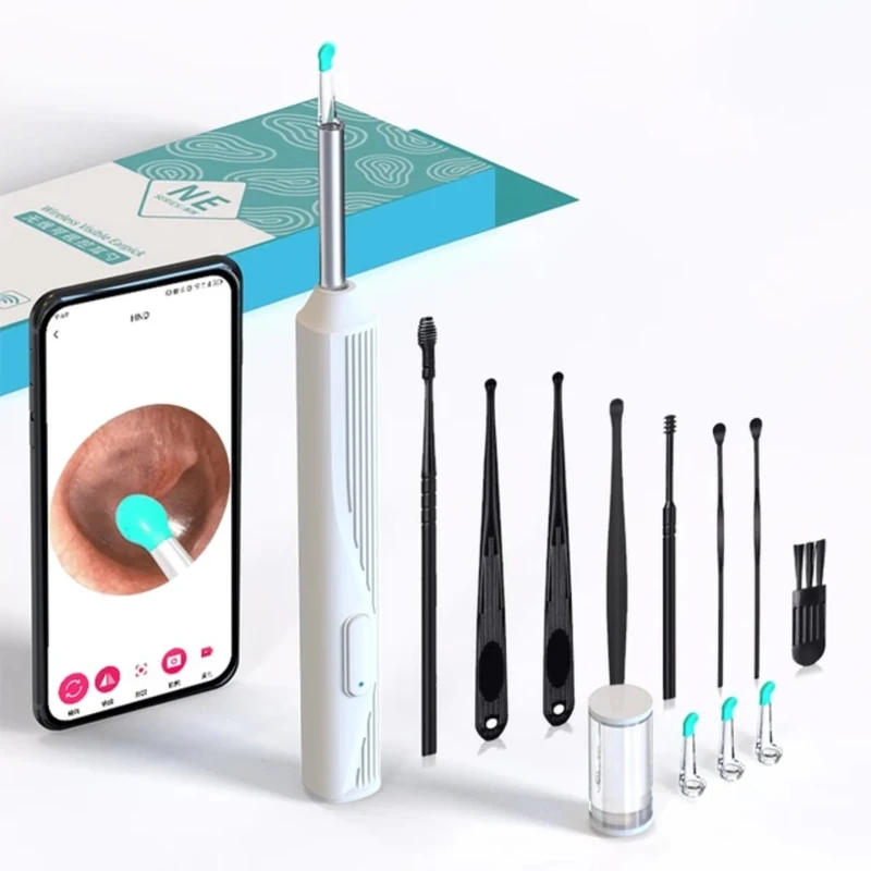 Smart Visual Ear Cleaner earpick NE series High Precision Ear Wax Removal Tool with Camera LED Light Wireless Otoscope Smart Ear Cleaning Kit - Image 9