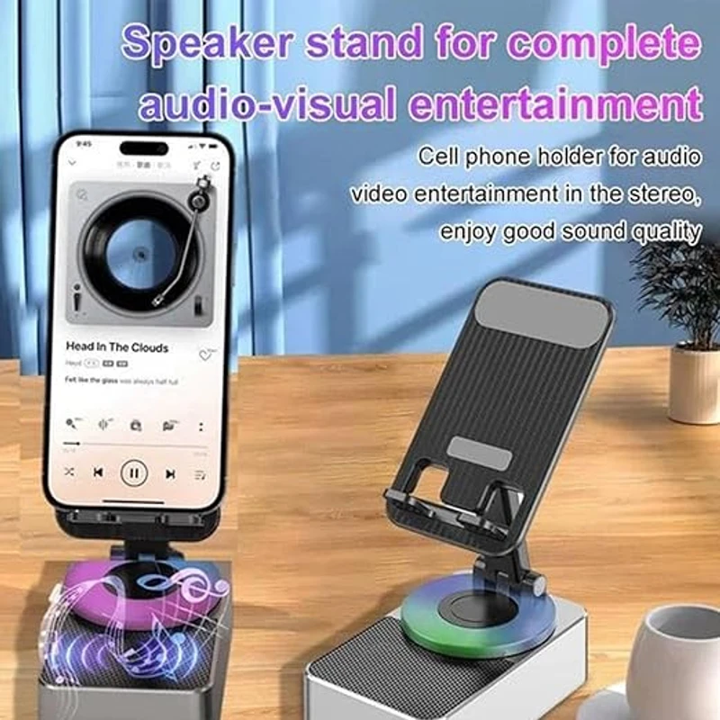 3 In 1 Desktop Mobile Holder With Speaker & PowerBank