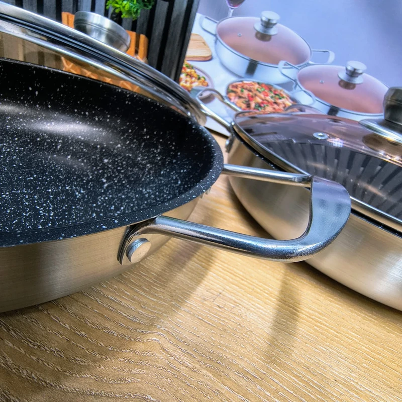 3pc set multi-functional seafood dry pot [24,26,28cm] - Image 4