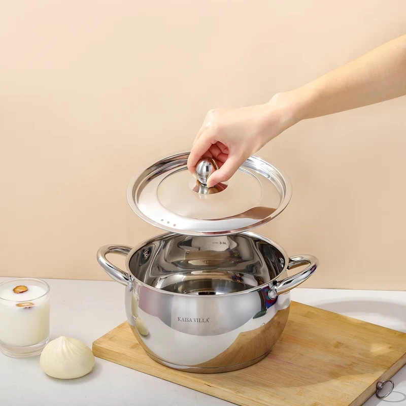 KAISA VILLA Stainless Steel Cooking Pot Cookware Set of 6 - Image 6