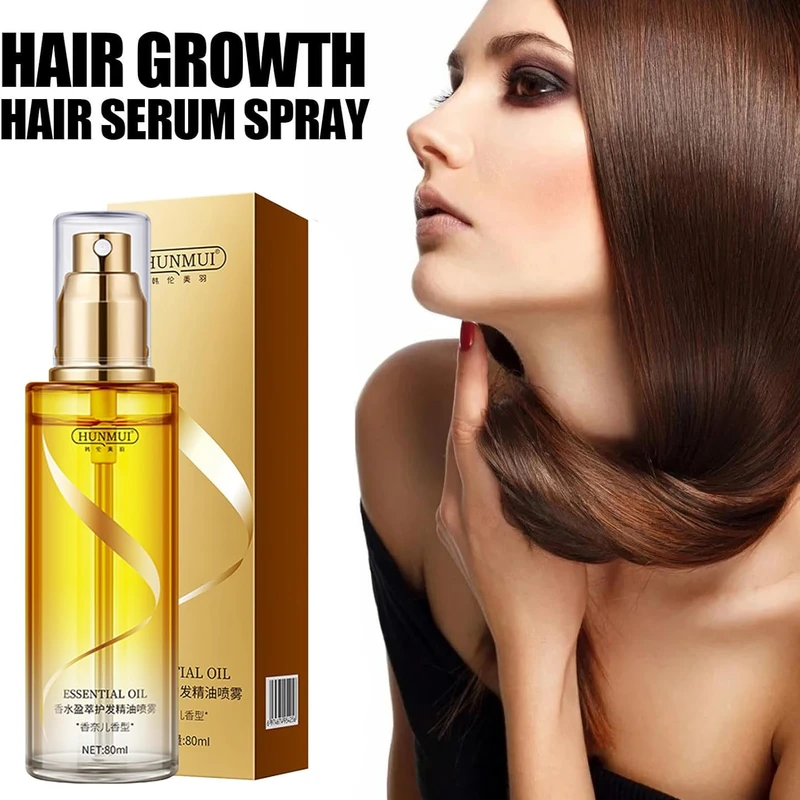 HUNMUI Perfumed Essential Oil Spray, Moisturizing & Strengthening Silky, Sprayable Leave-in Conditioning, Hydrating Hair Care Treatment Conditioner, Non-Sticky & Refreshing for Soft, Shiny Hair 1pcs - Image 7