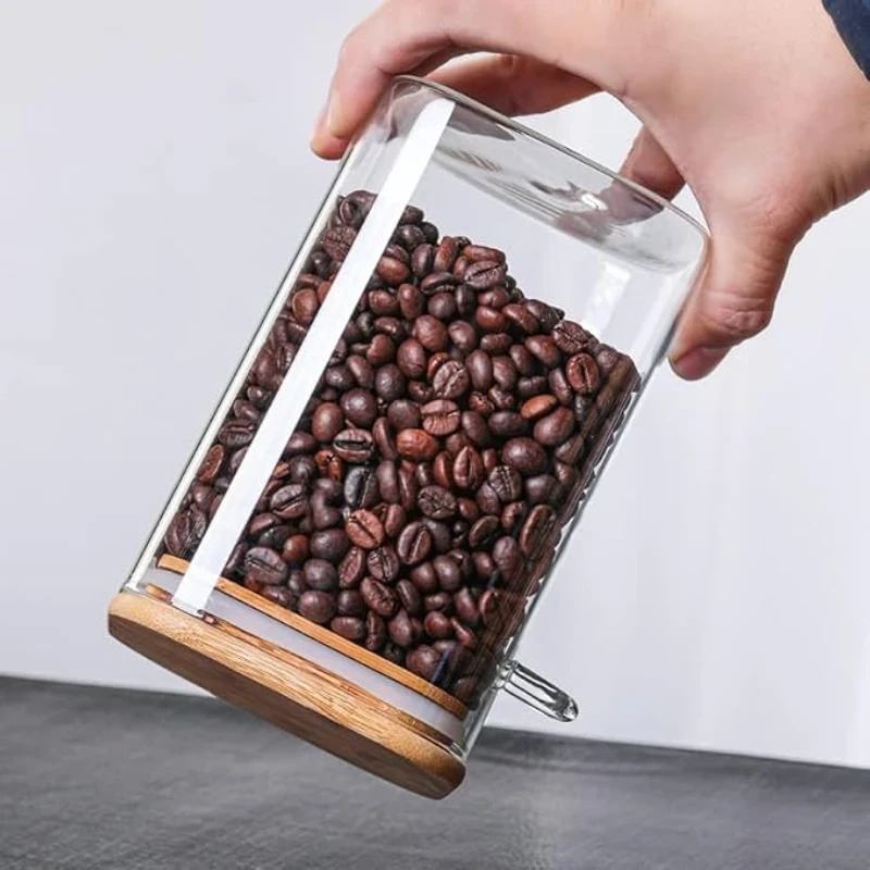 Glass Storage Jar with Bamboo Lid & Spoon - Image 5