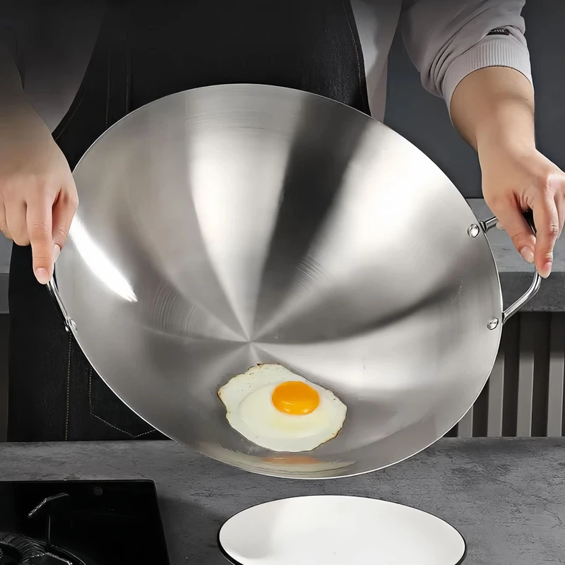 Stainless Steel Korai (22cm – 32cm) | Premium Non-Rust Cooking Wok for Daily Use