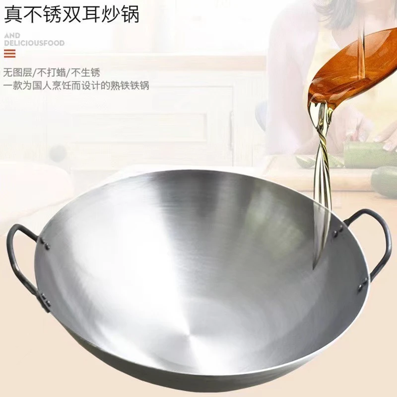 Stainless Steel Korai (22cm – 32cm) | Premium Non-Rust Cooking Wok for Daily Use - Image 3