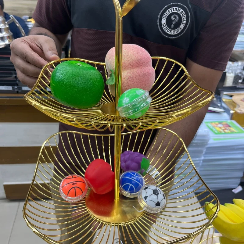 premium golden coating fruit busket