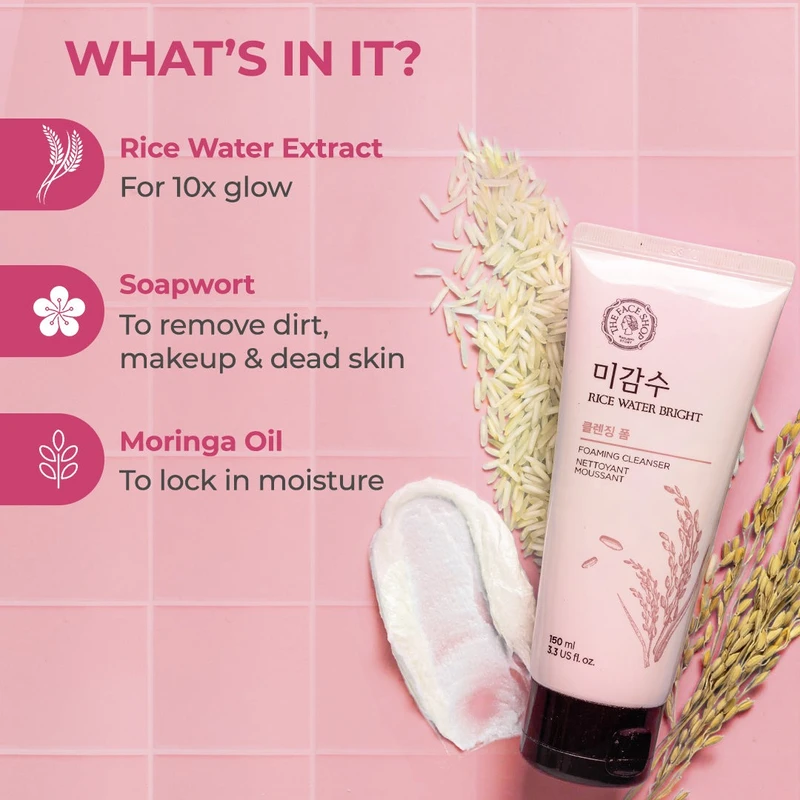 The Face Shop Rice Water Bright Cleansing Foam – 150ml