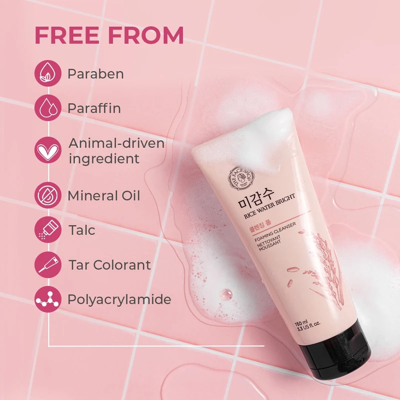The Face Shop Rice Water Bright Cleansing Foam – 150ml - Image 4