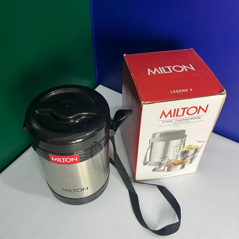 Milton Steel Thermoware Tiffin Box (4 Container) | Insulated Hot & Fresh Lunch Carrier - Image 5